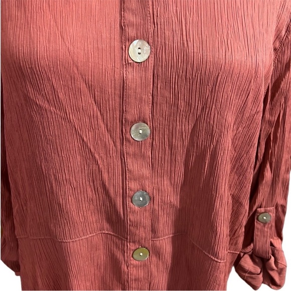 NWT Como Vintage Blouse Mother of Pearl Buttons Size XL - Picture 2 of 8